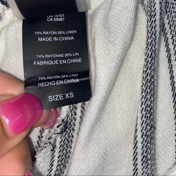 Dolce Vita Striped Linen Blend Jumpsuit, Size Extra Small - Picture 16 of 16